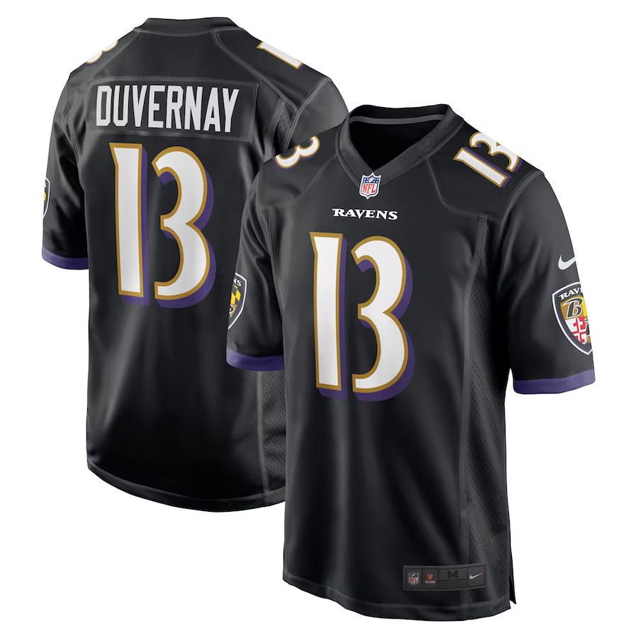 Men Baltimore Ravens #13 Devin Duvernay Nike Black Game Player NFL Jersey
